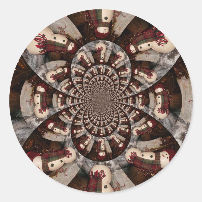 Sticker Rond Extraordinaire Snowman (Devant)