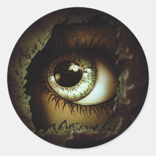 Sticker Rond Eye Peut Vous Voir