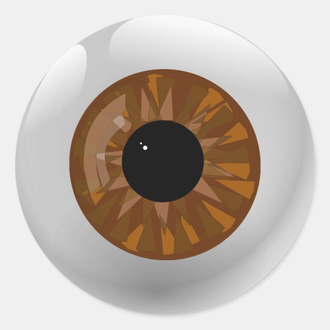 Sticker Rond Eyeball Brown (Devant)