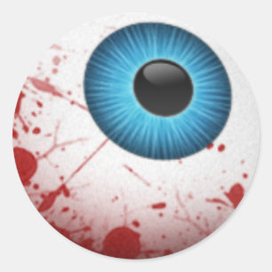 Sticker Rond Eyeball d'Halloween effrayant