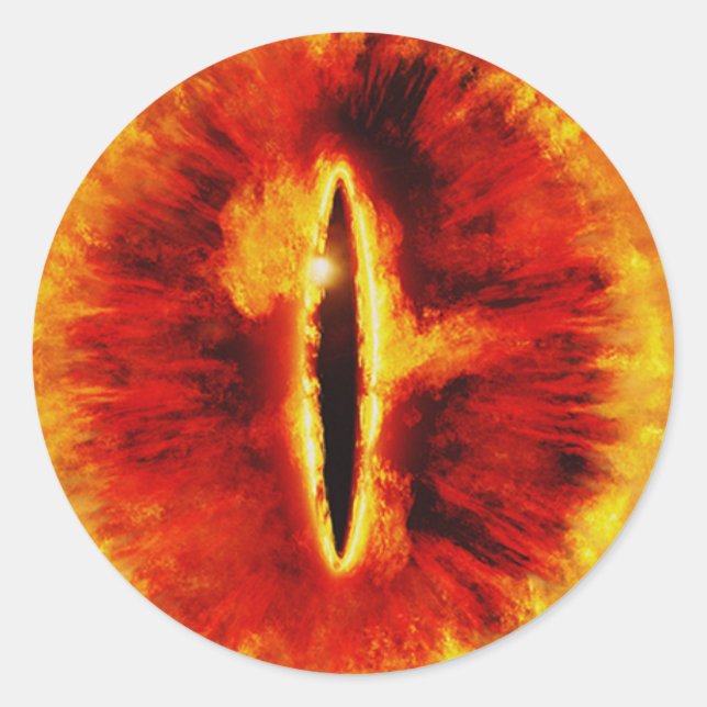 Sticker Rond Eyeball Dragon Halloween effrayant (Devant)