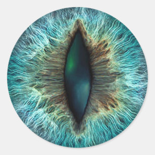 Sticker Rond Eyeball Dragon Halloween effrayant