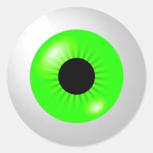 Sticker Rond Eyeball vert clair