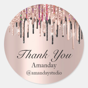 Sticker Rond Eyelash Extension Maquillage Rose Gris Drivers