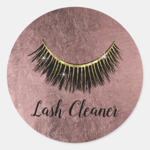 Sticker Rond Eyelash Extensions Lash Cleaner Rose Gold