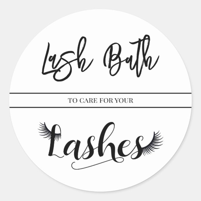 Sticker Rond Eyelash nettoyant Lashes Lash Extensions Bain (Devant)