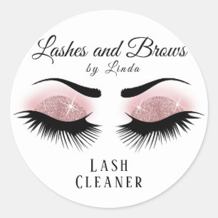 Sticker Rond Eyelashes Extension Cleaner Design - Rose Gold