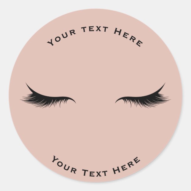 Sticker Rond Eyelashes Lashes Beauté Salon Spa Maquillage perso (Devant)