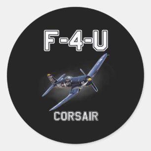 Sticker Rond F4u Corsair Warbird Aéronefs militaires 2ème guerr