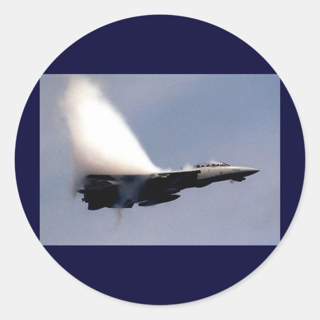 Sticker Rond f-14 Tomcat Vapor trail (Devant)