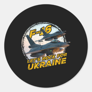 Sticker Rond F-16 Ukraine