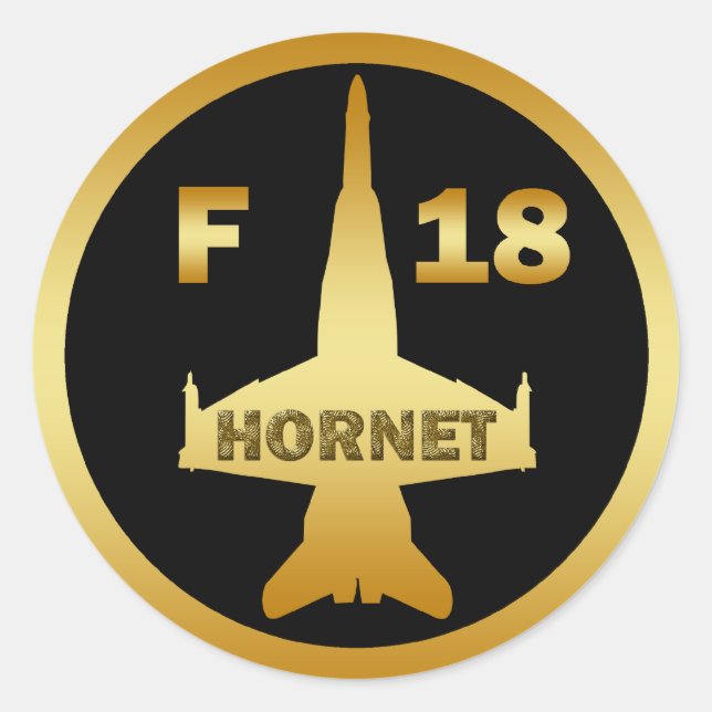 STICKER ROND F-18 HORNET (Devant)