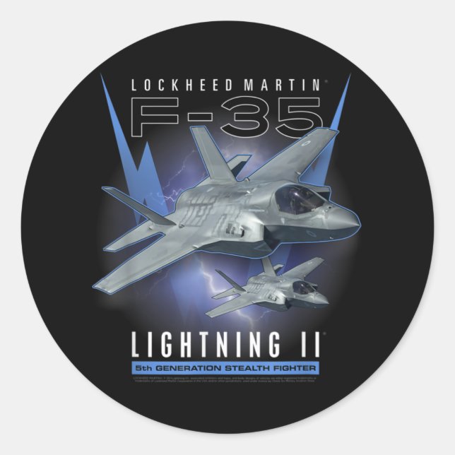 Sticker Rond F-22 Raptor Stealth Air Superiority Fighter (Devant)
