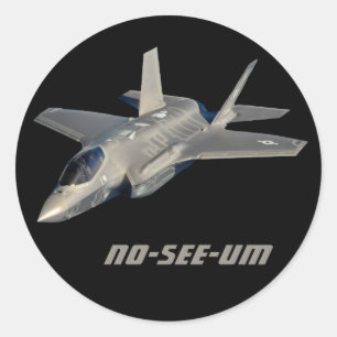Sticker Rond F-35 chasseur à réaction sans-voir-Um