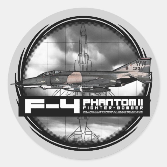 Sticker Rond F-4 Phantom II (Devant)