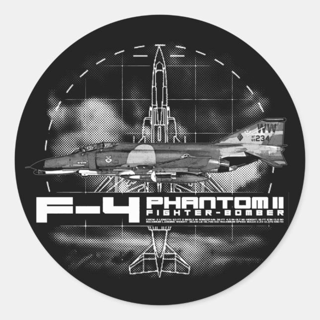 Sticker Rond F-4 Phantom II (Devant)