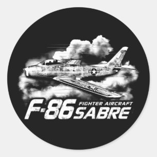 Sticker Rond F-86 Sabre