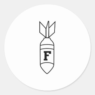 Sticker Rond F Bombe