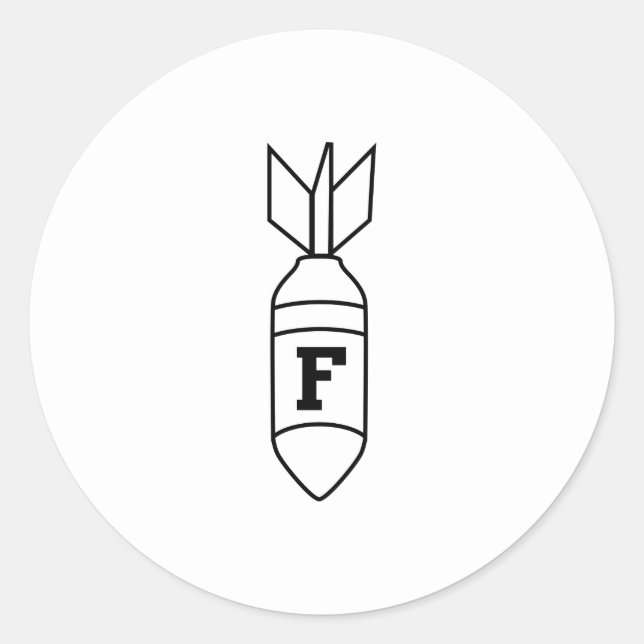 Sticker Rond F Bombe (Devant)