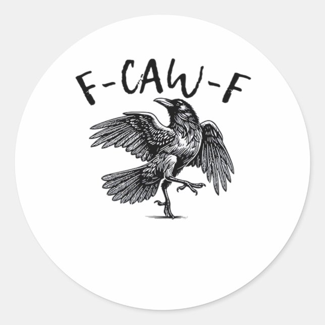 Sticker Rond F-Caw-F Essential Classic Style (Devant)