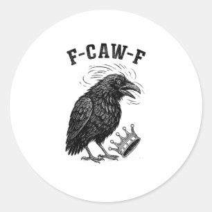 Sticker Rond F Caw F Pas De Rois En Amérique Style Créatif