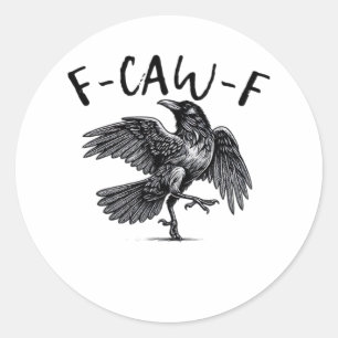Sticker Rond F Caw F Style Rétro Classique