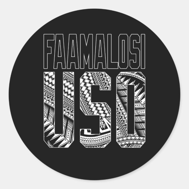 Sticker Rond Faamalosi Uso Samoan (Devant)