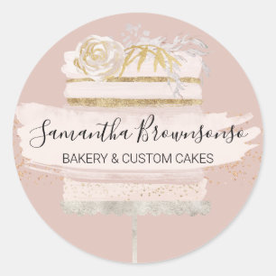 Sticker Rond Fabricant de gâteau de mariage à domicile