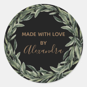 Sticker Rond Fabrication à la main Branche Vintage de produits