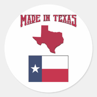 Sticker Rond Fabriqué au Texas