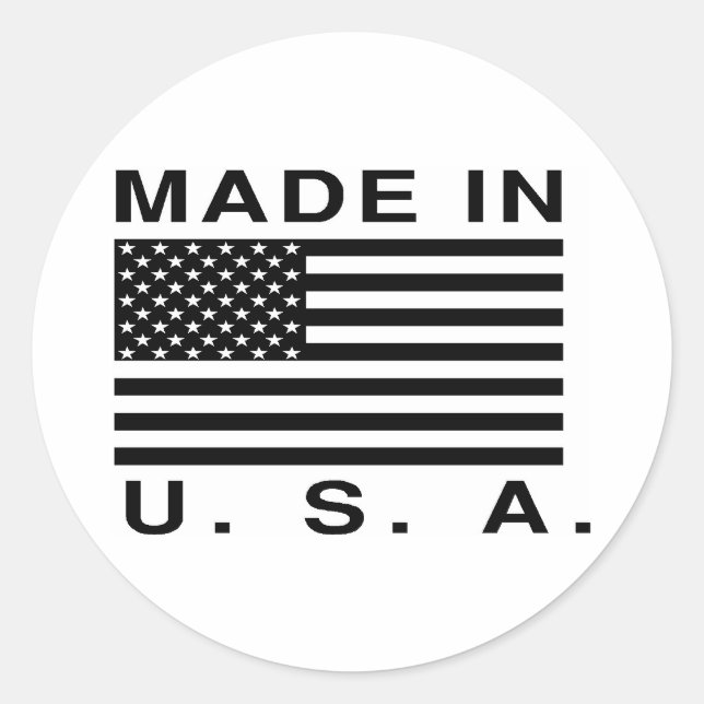 Sticker Rond Fabriqué Aux États-Unis (Devant)