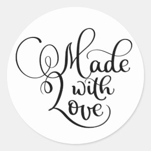 Sticker Rond Fabriqué avec amour