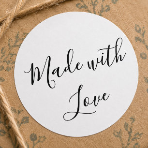 Sticker Rond Fabriqué avec amour fait main