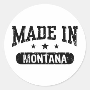 Sticker Rond Fabriqué Dans Le Montana