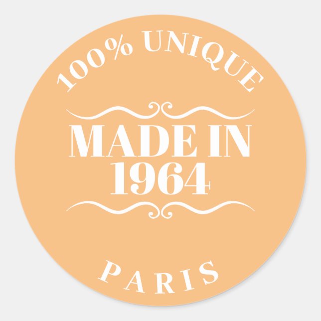 Sticker Rond Fabriqué en 1964 (Devant)