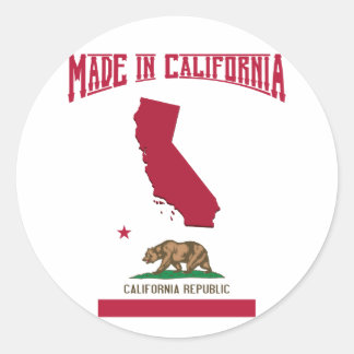 Sticker Rond Fabriqué en Californie