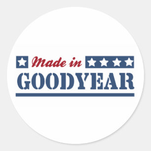 Sticker Rond Fabriqué en Goodyear