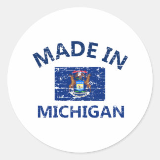 Sticker Rond Fabriqué en MICHIGAN