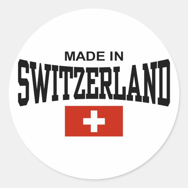 Sticker Rond Fabriqué en Suisse (Devant)