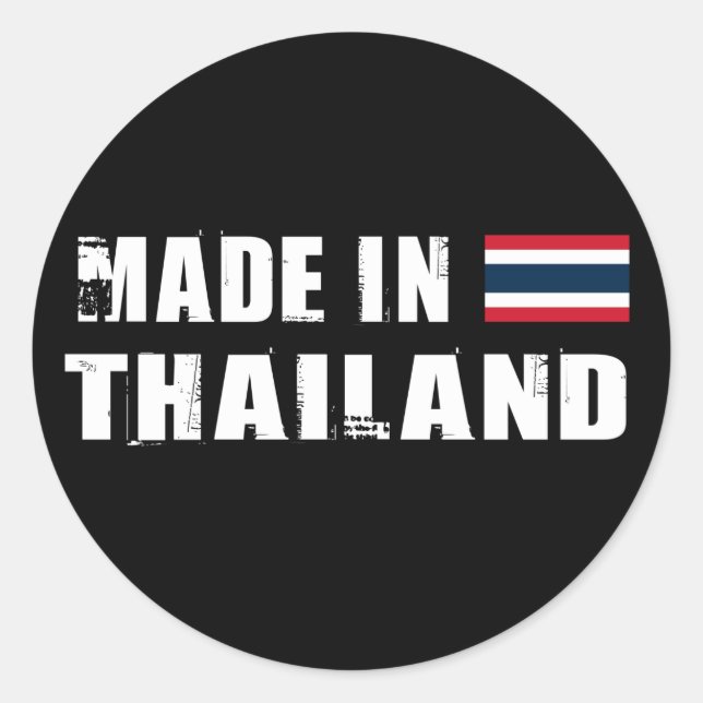 Sticker Rond Fabriqué en Thaïlande (Devant)
