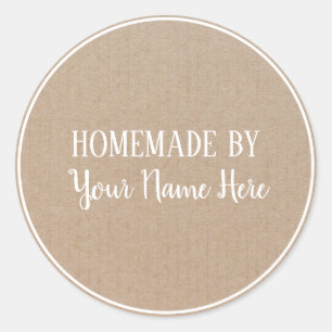 Sticker Rond Fabriqué Maison Par Coca-Cie Cake Vintage