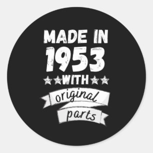Sticker Rond fabriqués en 1953 avec des pièces d'origine,