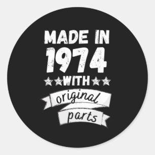 Sticker Rond fabriqués en 1974 avec pièces d'origine,