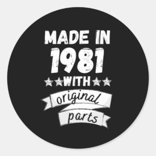 Sticker Rond fabriqués en 1981 avec pièces d'origine,