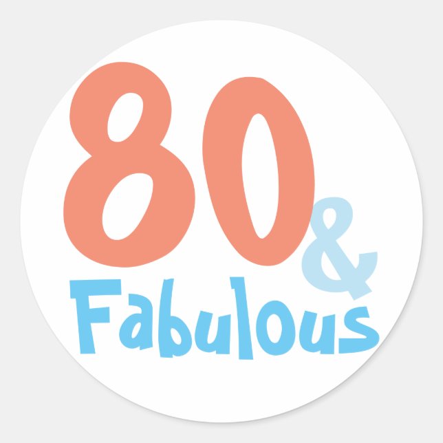 Sticker Rond Fabuleuse fête d'anniversaire (Devant)