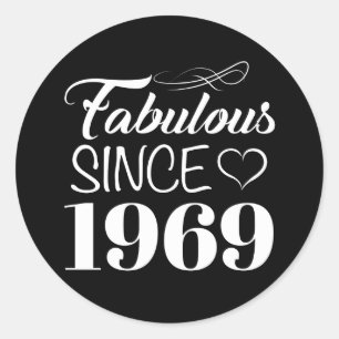 Sticker Rond Fabuleux depuis 1969 50e anniversaire