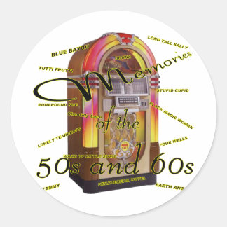 Sticker Rond Fabulous fifties juke box