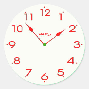 Sticker Rond face_02 de l'horloge