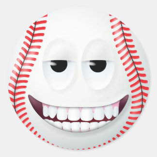 Sticker Rond Face 2 de baseball
