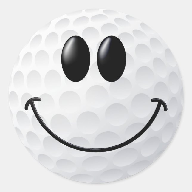 Sticker Rond Face à la balle de golf (Devant)
